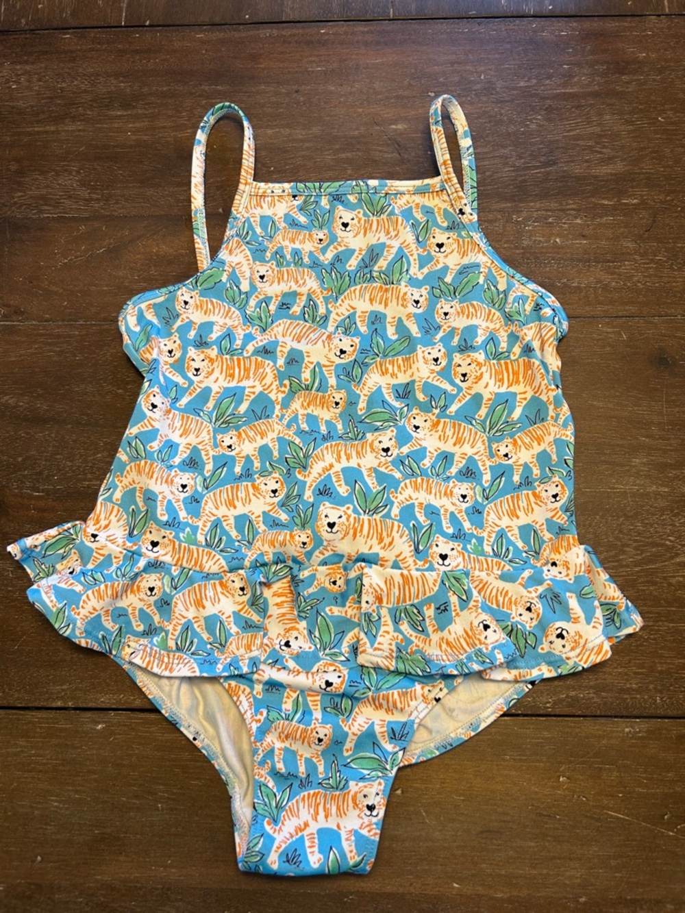 Trotters Swim Blue Tigers One-Piece Swimsuit
